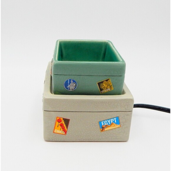 Scentsy Full Wax Warmer Bon Voyage Travel Suitcase Two Piece Aromatherapy - Picture 2 of 9